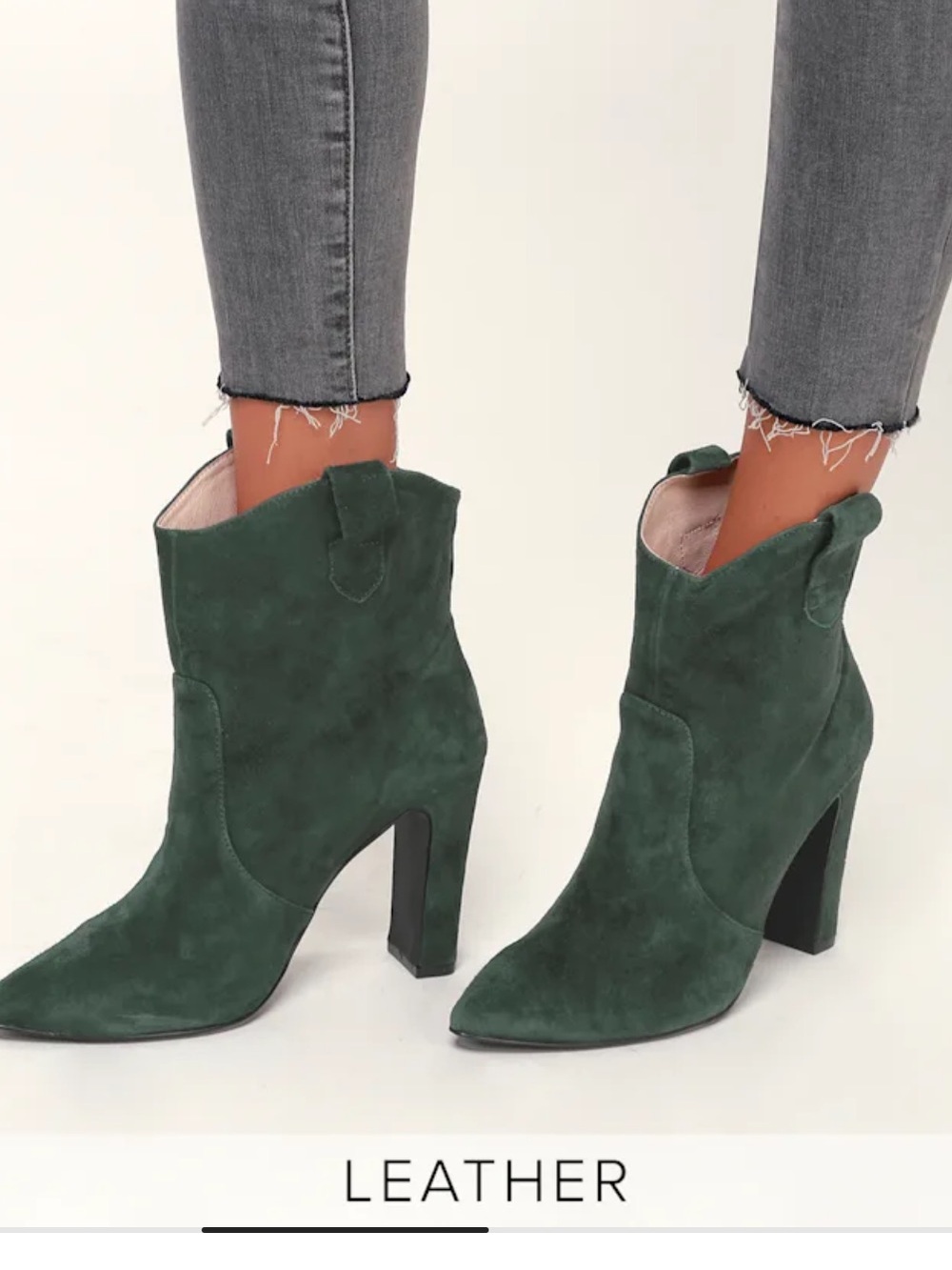 Chinese Laundry Karly Suede Ankle Boots in Forest Green
